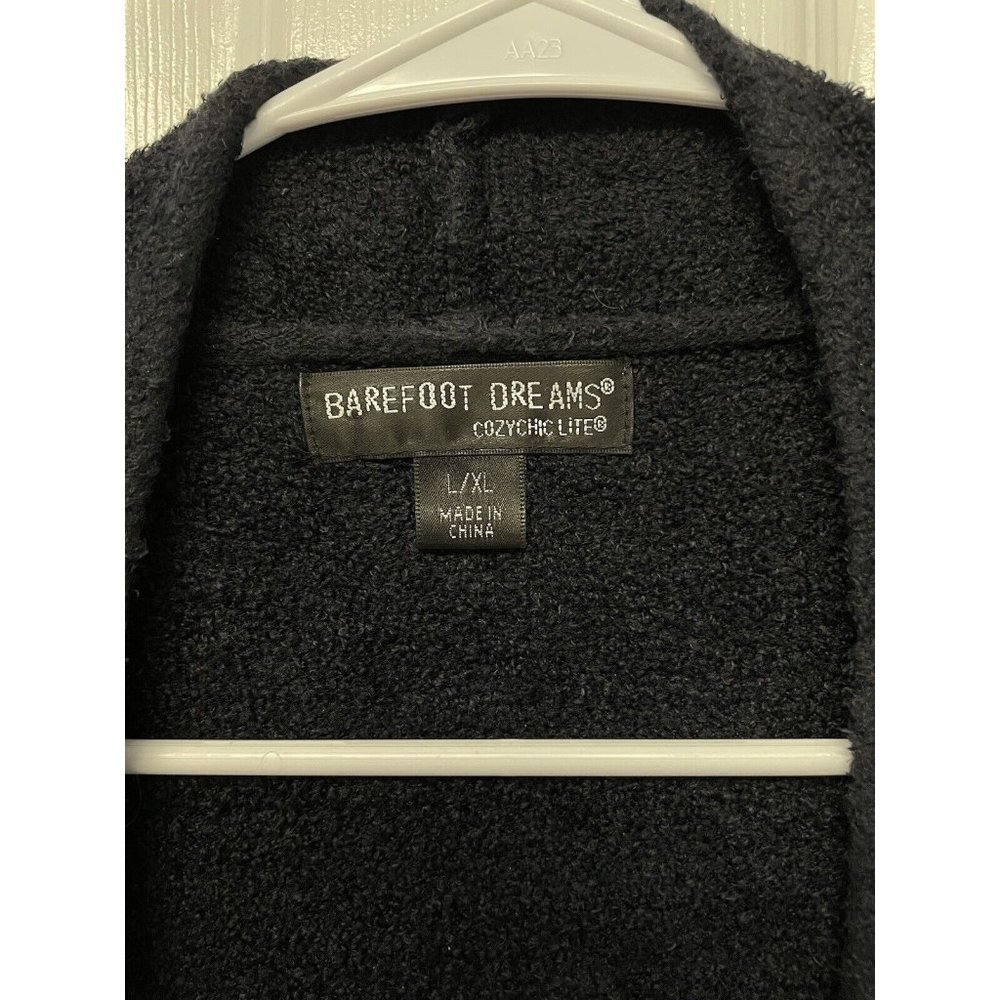 Barefoot Dreams CozyChic Lite®  Wrap Black Long Drape Soft Cardigan L/XL